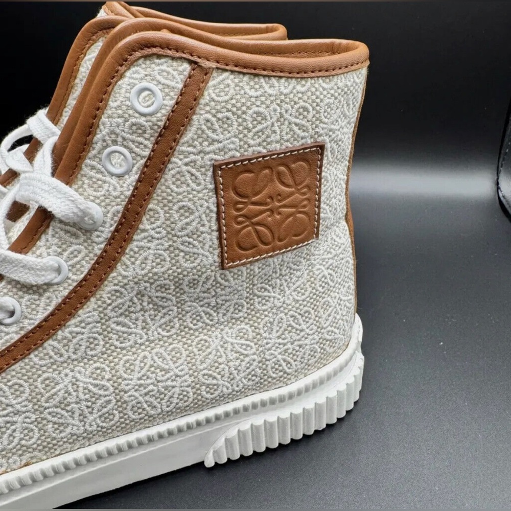 LOEWE Cloth Lace Ups Anagram High Cut Shoes Size US 7 (approx) - Picture 7 of 12